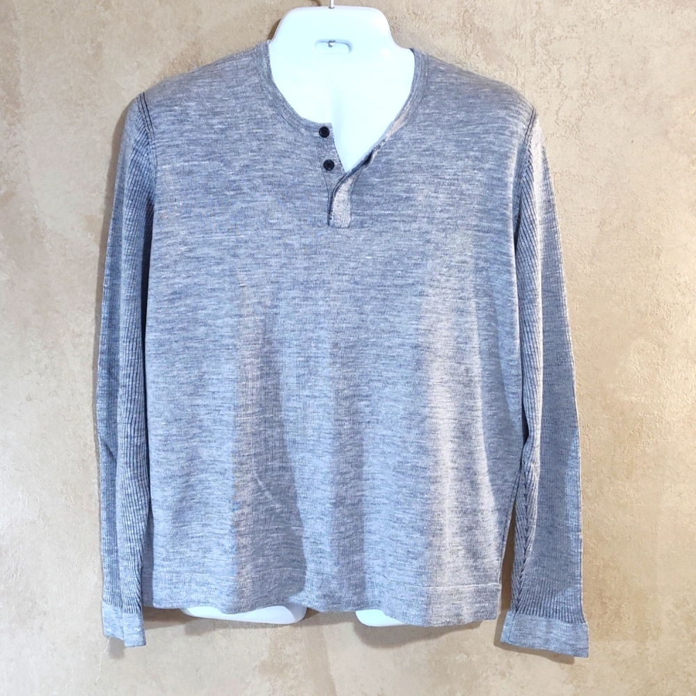 Theory Men's Grey 2-button Sweater Size XXL